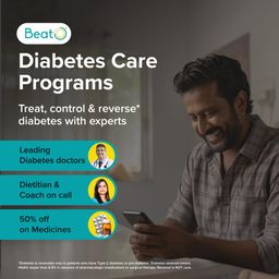 BeatO Diabetes Care Program | 1-Month on App | Control & Reverse* Diabetes With Top Doctors & Experts | Clinically Proven Results| Save on Diabetes Medical Expenses (Email Delivery in 2 Hours- no COD) image 1