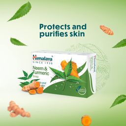 Himalaya Herbals Neem and Turmeric Soap, 125gm (Pack of 4) with Value Pack Save Rs.20 image 3