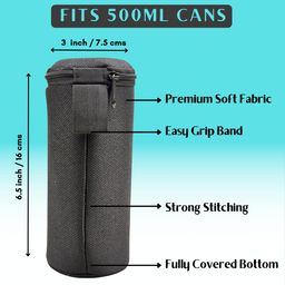 Outer Woods Beer Can Cover 500 ml with Zip Cap | Keeps Cool for up to 3 Hours | Insulated Beer Can Cooler Sleeve | Beer Cooler (Recharge) image 4