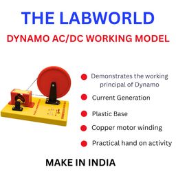 Labworld Dynamo ac dc generator working model for Demonstartion of the current generation and electric motor in physics lab experiments in school or classroom image 5