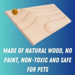 Sage Square Rectangle Natural Wood Platform 9"x4.5" - A Perfect Perch & Playground for Your Feathered Friend,Promote Physical and Mental Well-Being, Create a Natural Habitat for Your Beloved Bird's image 4
