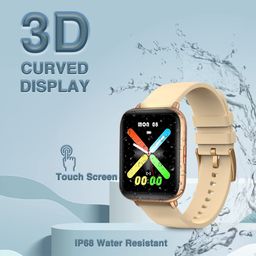 MUSTARD CZAR Smart Watch with 1.81" Curved Display with 3D Dynamic dial, Bluetooth Calling, Water Proof IP68, 10 Built-in &100+ Sports Mode, 150+ Watch Faces, Dedicated Spo2 & Female Care (Gold) image 2