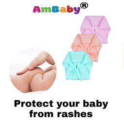 Ambaby Baby Cotton Nappies - 3 Layer Reusable & Washable Cloth Langots for Newborns & Infants (Soft & Breathable, (Pack of 6, Multicolor) image 3