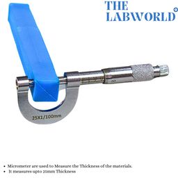 Labworld Vernier Caliper+Screw Gauge 25mm combo pack of 2 Micrometer Slide 12.5cm metallic for Measurement of Round Objects and depth used in Industrial,Home or General use image 4