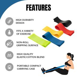 carevego CareVego® Resistance Loop Exercise Bands with Carry Bag Working Out, Set of 5 Stretch Bands for Booty Legs image 3