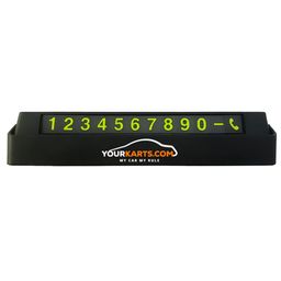YOURKARTS.COM PVC Car Phone Number Dashboard Fantasy Display Plate, 27 x 8 cm, Push Down to Hide Number (Black) image 4