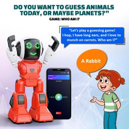 Mirana Moonwalker | Smart Interactive AI Walking & Talking Robot | USB Rechargeable Type-C | in-Built Bluetooth Speaker | Remote & App Controlled Toy for Kids 2+ 3+ 4+ 5+ 6+ Years (Red) image 5