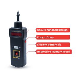 Combo: HTM 590 Contact Type + TM 803 Digital Panel Mount Tachometer with Proximity Switch Sensor - Easy-To-Use, RPM Meter, Tachometer RPM Meter, Proximity Sensor, Long Battery Life, Memory Recall image 3