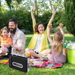 soniex CALMORA Portable Cassette Player Recorder with Bluetooth Transmitter, AM FM Walkman Cassette Player with Headphone Jack & Big Speaker, Microphone Jack, 2*AA Battery Opearated Cassette Tape Player image 4