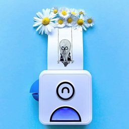 Poooliprint L1 Inkless Pocket Printer - Poooli Mini Portable Bluetooth Phone Thermal Printer for iOS + Android, Printing Photos, Labels, Notes, Lists for Journal, Blue image 5