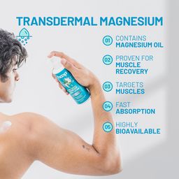 hoop Magnesium Body Lotion | Topical Magnesium Chloride Supplement for Muscle Recovery | Magnesium Oil helps Relax Muscles, Recover from Spasms, Cramps, Fitness & Sports | 250 ml image 4