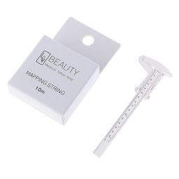 Traditional Tattoo Supply Combo Pack of Mapping String White and eyebrow Caliper White,mapping thread for eyebrow and eyebrow vernier caliper image 1