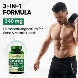 Vlado’s Himalayan Organics Magnesium Citrate + Glycinate + Oxide Complex 1648 mg Supplement For Men And Women | Boost Heart, Nerve & Muscle Health | Good For Strong Bones | Maintain Sugar Level - 120 Vegetarian Tablets image 5