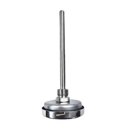 "Ji" Japsin Instrumentation Bimetal Dial Thermometer Temperature Gauge, 2 1/2" Dial, Range 0 to 200 Deg C, Direct Mounting Back Entry, 6" long Stem X 10 mm OD, 1/2" BSP (M) Connection, SS image 3