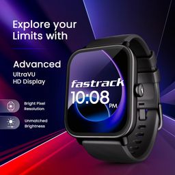 Fastrack Limitless Glide Smart Watch, Advanced UltraVU HD Display, SingleSync BT Calling, Advance Chipset, 85+ Sports Modes & Smartwatch Faces, AI Voice Assistant, 24 * 7 Health Suite, IP67 (Black) image 2