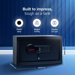 Ozone 9.2 Litres Digital Safe Locker for Home & Office – Digital Lock, 1-Way Unlocking (Password), Size: 200H x 350W x 200D mm, Weight: 5.9kg, 2-Year Warranty image 3
