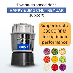 HAPPY E Chutney Jar for (JMG) Juicer Mixer Grinder, (400ML), Stainless Steel Mixi Jar, Aluminum Base, JMG Models with 2 Locks only. NOT SUITABLE FOR FOOD PROCESSOR AND OTHER MODLES. image 5
