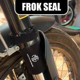 MOTO GENIUS Universal Motorcycle Front Fork Seal Covers | Black Waterproof Fabric, Dust & Dirt Protection for Fork Seals image 4