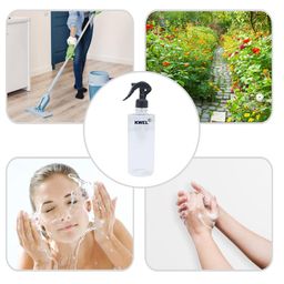 kwel Empty Transparent Trigger Spray Bottle for Sprayer Unbreakable Plastic Sanitizer Multipurpose Mist Spray Bottle 500 ml - Pack of 3 (Black Color) image 2