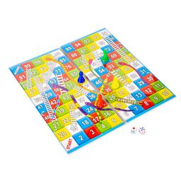 RATNA'S Classic Strategy Game Little Snakes and Ladders with Ludo 2 In 1 for Young Businessman (Multicolour),5 years and up image 2