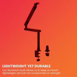 Audio Array AA-19 Microphone Arm Stand | 71cm reach | Premium Metal design with Built-In Cable Management | Flexible height and position adjustments | 2Kg Weight Capacity | 5/8" to 3/8" Screw Adapter image 4