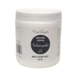 CrafTangles Texture Acrylic Paste - White (250 ml), For Art and Craft, Non Toxic, Made in India, Artist Grade, Add Texture to Art, CTMMTPW250 image 1