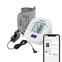 Omron HEM 7143T1A Digital Bluetooth Blood Pressure Monitor with Cuff Wrapping Guide & Intellisense Technology For Most Accurate Measurement (Adapter Included) image 1
