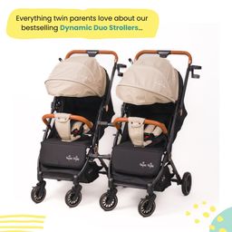 TwinsTribe Dynamic Duo Flex: Detachable Twin Stroller Pram | with Reversible Handle | Extendable Handle | One Button Fold | Crafted by Twin Parents | Effortlessly Shifts from Twin Stroller to Two Single Strollers image 2