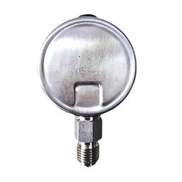 "Ji" Japsin Instrumentation Industrial Compound Gauge Glycerin Filled, 2" Dial, Range -1 to 7 Bar with Dual Scale of -30 inHg to 100 PSI, Direct Mounting Bottom Entry, 1/4" BSP (M) Connection, SS Body image 3