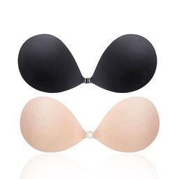 cheekee Boost Your Elegance and Self-Assurance: Explore Our Range of Push-Up, Strapless, and Backless Bras for Women – Silicone, Invisible, and Adhesive Choices, Pack of 2 image 1