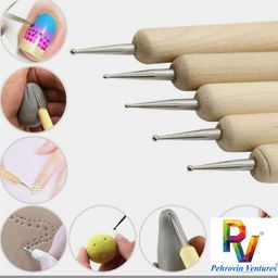 pehrovin ventures Fevicryl Mouldit/Shilpkar Clay (5 Packets of 50 gm Each) + Dotting Tools/Clay Modelling Tools (Set of 5 Double Ended Tools) for DIY Art and Craft image 4