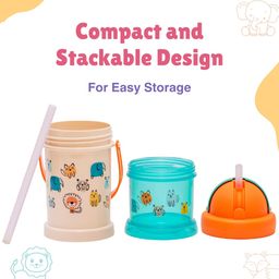 Adore Snacker Jack -The Sip 'n' Snack Bot 'n' Pot - 210ml (Orange) image 5