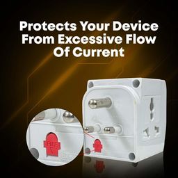 EMBOX 3 Pin Multi Plug Adapter with Individual Switch 3 Pin Plug Socket Safety Shutter Spike Buster Fuse Protected Adapter 3 Way Plug Extension for Home Office Travel-5A-250V image 4