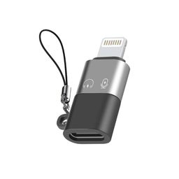 ubronik UBRONIK® Type C Female to Lightning Male Adapter, OTG for iPhone Extender Convertor Compatible with All iOS Devices (iOS 13 or Above) (Lightnig to Type C, Medium) Black image 1