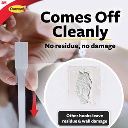 Command Metal 3M, Mega Utility Wall Hooks, Up to 6.8Kg, Comes Off with No Paint Damage, Heavy Duty, Holds Strongly, Adhesive Hooks for Wall, Multi-Surface (1Hook, 4 Strips) image 3