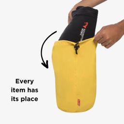 Adventure Worx Stuff Sacks (Pack of 3) | Polyester Multi-Purpose Drawstring Backpacks for Hiking, Travel & Gym | Available in Blue, Yellow and Cream image 5