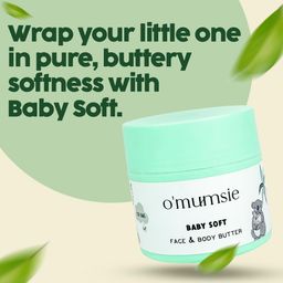 o'mumsie Baby Body Butter Moisturizer Lotion | for Healing Eczema, for Normal to Dry Sensitive Skin | Enriched with Oatmeal & Cocoa Butter - 100 GM image 2