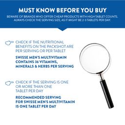 Swisse Men's Multivitamin - Manufactured In Australia, Imported Multivitamin From Australia's No.1 Multivitamin Brand - Boosts Energy, Stamina & Vitality With Ginseng & 35 Other Vital Herbs, Vitamins & Minerals (60 Tabs) image 5