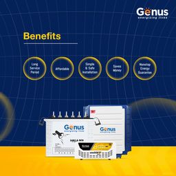 Genus Inverter Battery Combo-Winner 1200 Pure Sine Wave 900Va/12V Inverter 3 Years Warranty + Gtt250 Tall Tubular 220Ah Battery With 48 Months(24 Foc + 24 Pro-Rata)Warranty For Home Appliances,Blue image 5