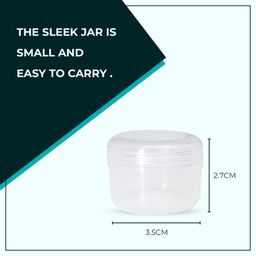 nsb herbals Clear/Transparent 10 Gm/ml Empty Jar/Container For Storing Eyeshadow, Makeup, Face Cream, Lip Balm, Jewellery, Watch Parts, Beads (Pack Of 6) image 5