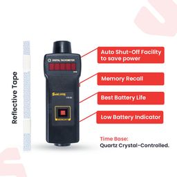 systems tech HTM-560 Non-Contact Digital Tachometer - Accurate and Easy-to-Use RPM, Memory Recall, Tachometer RPM Meter, Laser Tachometer, Low Battery Indicator, Non Contact Tachometer image 4