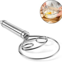 Generic Atta Kneader Dough Maker with Stainless Steel Food Processor Manual Roti Atta Blender Beater Flour Mixer for Egg, Bread, Cake, Pastry & Pizza Dough image 4