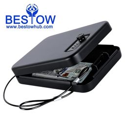 Bestow Safe Locker Box (Portable) with Combination Pin Access for Home, Office, Travel, Car (black) image 5