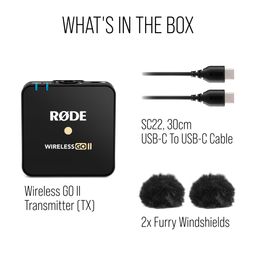 rode RØDE Wireless GO II TX Ultra-compact Wireless Transmitter with Built-in Microphone, On-board Recording and up to 200m Range for Filmmaking, Interviews and Content Creation (Transmitter Only) image 5
