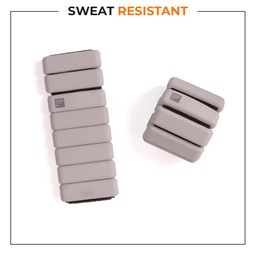 Flexnest The Flexbangle Wrist & Ankle Weights Set, Adjustable & Sweat Resistant for Dance, Exercise, Walking, Jogging, Gymnastics, Yoga, Cardio, Free Size, Pack of 2, 1 Pound Each - Grey image 4