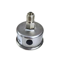 "Ji" Japsin Instrumentation Economical Compound Gauge Glycerin Filled, 2" Dial, Range -1 to 7 Bar with Dual Scale of -30 inHg to 100 PSI, Direct Mounting Back Entry, 1/4" BSP (M) Connection, SS image 3