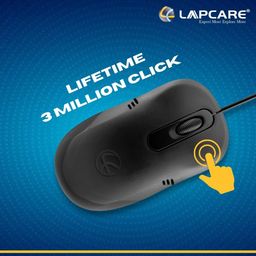 LAPCARE Optical USB Mouse L-60 Plus (Ind) 1000Dpi,3- Button, Scrolling Wheel, Plug and Play (Black) image 5