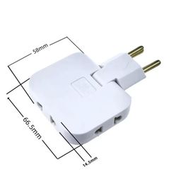 flytouch 3 in 1 EU Plug Rotatable Outlet Extender | Foldable Mini Slim Plug Converter | Adjustable 180 Degree Travel Adapter for Portable Multi-Device Charging | Compact EU Socket Converter image 2