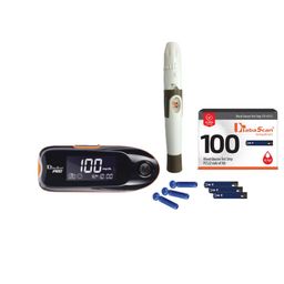 diabascan Blood Sugar Testing Glucometer Machine with Free 100 Strips, 100 Lancet and Lancing Device, (Result in 7 Seconds), Fast accuracy and best results image 1
