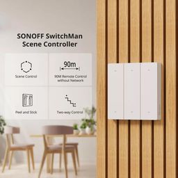 R5W WiFi Smart Light Switch, 6-Key Scene Remote Controller, Magnetic Panel, No Wiring Required, Multi-Trigger Methods, Multi-Way Control, Compatible with Ledgebit & Sonoff Devices image 3